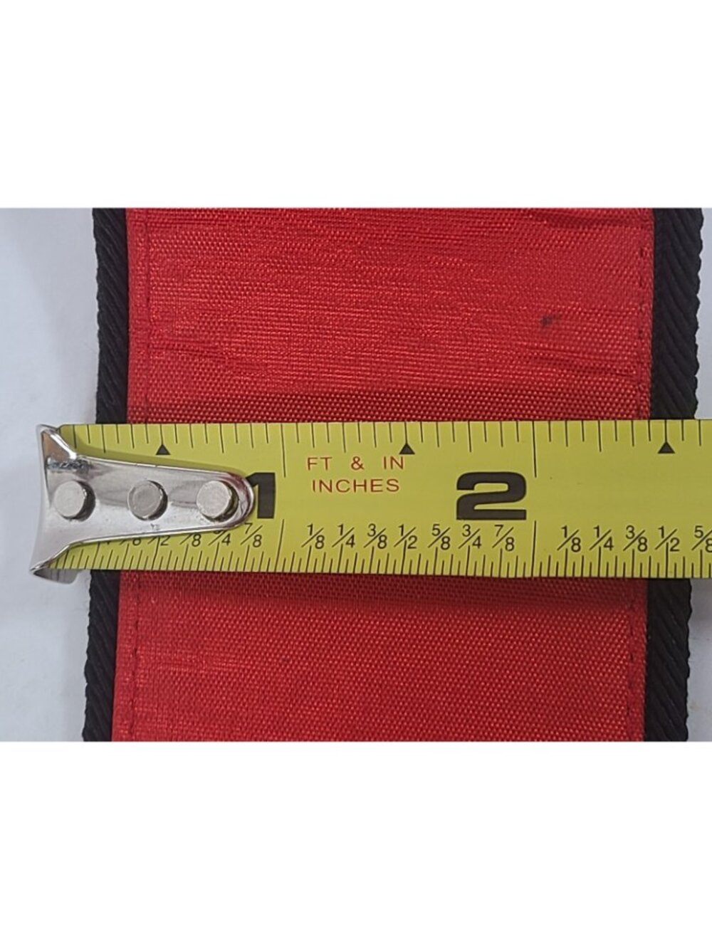 Ginnie Johansen Wide Red Belt Women's Size 28 British Army Royal Horse Patch VTG - Picture 7 of 7